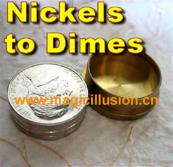 Nickels to Dimes magic tricks